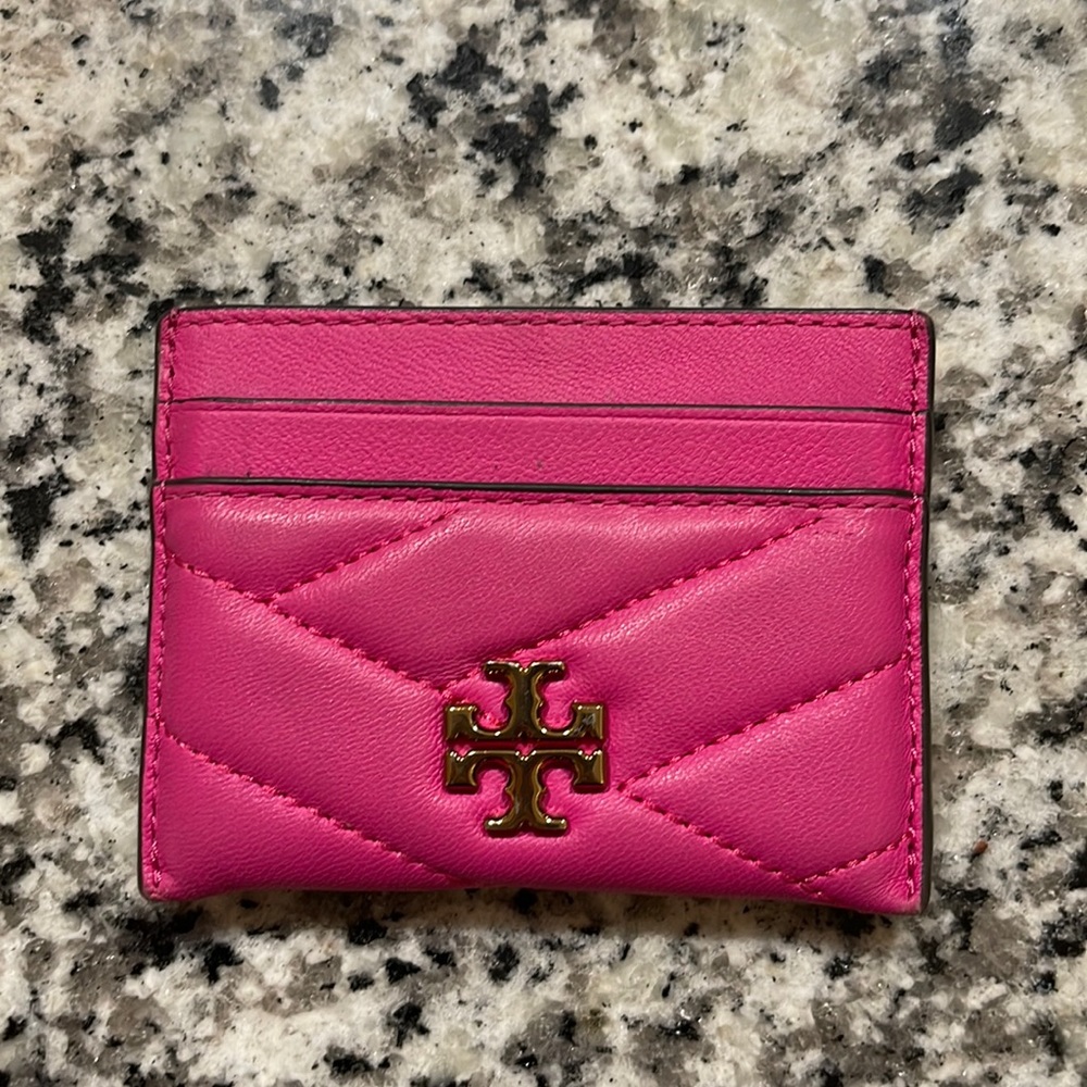 Tory Burch Quilted Magenta Card Holder